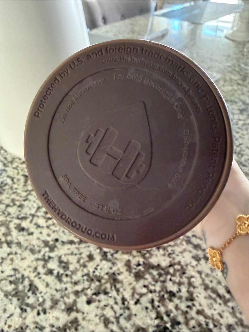 HydroJug Brown Checkered Stainless Tumbler - Picture 3 of 5